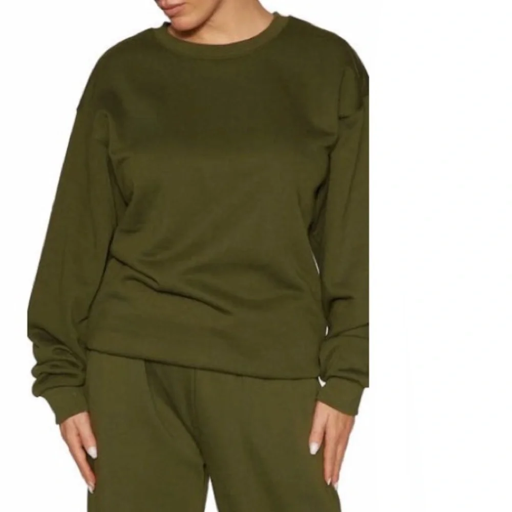 ▪️6/$25▪️ Naked Wardrobe Olive Green Crewneck Sweatshirt - Picture 1 of 8